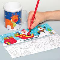 Festive Friends Colour-in Mugs (Pack of 4)