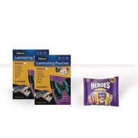 fellowes a4 laminating pouch 160 micron with foc chocolate bb810495