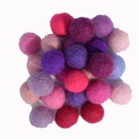 FELT SHAPES 1.5CM BALLS ASSD 25PCS PINKS 374483