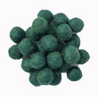 FELT SHAPES 1.5CM BALLS ASSD 25PCS XMAS GREEN 374487