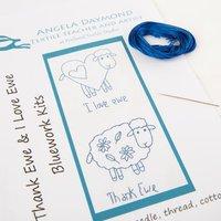 Fenland Textile Studio Bluework Kit Thank Ewe and I Love Ewe 400897