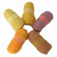 felting fibre wool asstd pack 5 rolls yellows 374462