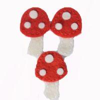 FELT MUSHROOMS 6.5CM X 4CM PACK OF 3 374540