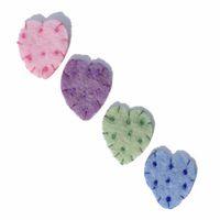 FELT 3CM HEART WITH BEADS 4PCS PASTEL 2 374480