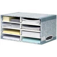 fellowes bankers box system desktop sorter grey single 08750