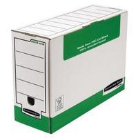 fellowes bankers box 120mm foolscaptransfer file green 1 x pack of