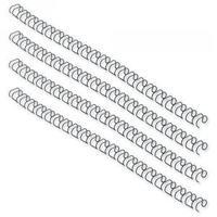 fellowes 143mm black wire binding element pack of 100 53277