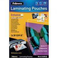 Fellowes Super Quick A4 Laminating Pouches 80 Micron Pack of 100