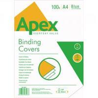 Fellowes Apex Blue Leatherboard Covers A4 Pack of 100 6501101