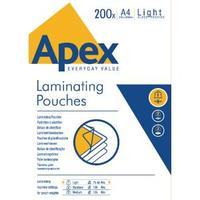 Fellowes Apex A4 Laminating Pouch Light Duty Pack of 200 6005301