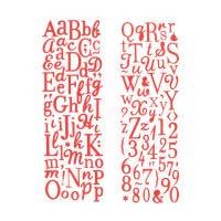 Felt Alphabet Stickers Red