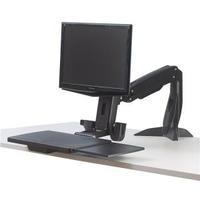 fellowes easy glide sit stand work platform with repositionable tray