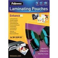 Fellowes A4 80 Micron Laminating Pouch 100 Pack 53061