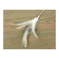 Feather & Diamante Feathers Ivory