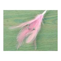Feather & Diamante Feathers Pink