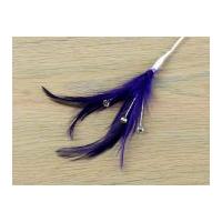 Feather & Diamante Feathers Purple