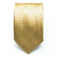 Fenwick Mustard - yellow/black dotted silk necktie