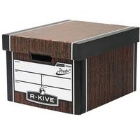 fellowes r kive premium presto classic storage box woodgrain