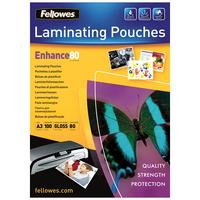 fellowes laminating pouch a3 160micron pack of 100 5306201