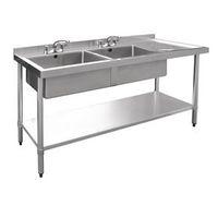 FED SINK - DOUBLE BOWL RIGHT HAND DRAINER - -