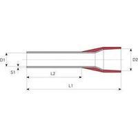 Ferrule 8 mm Partially insulated Red Vogt Verbindungstechnik 460408 100 pc(s)