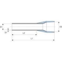 Ferrule 6 mm Partially insulated Light blue Vogt Verbindungstechnik 460006 100 pc(s)