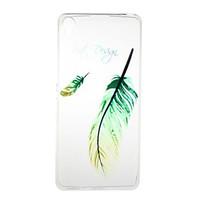 feather pattern high permeability tpu material phone case for xperia x ...
