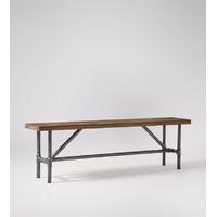 fergie bench in bleached pine steel