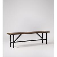 Fergie Bench in reclaimed pine & black steel