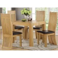 Felix Oak Dining Set - Square with 4 Chairs