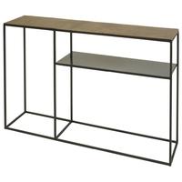 Fera Cast Charcoal Console Table with Shelf