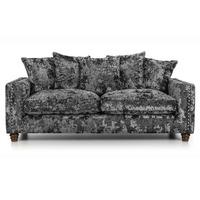 fedora 3 seater velvet sofa plumb