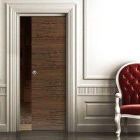 Fernor Walnut Single Pocket Door - Prefinished