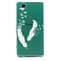 Feather Pattern TPU Relief Back Cover Case for Sony Xperia Z3 Compact