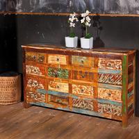 Felizes Multicoloured Wooden Sideboard With 16 Drawers