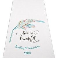 Feather Whimsy Personalised Aisle Runner