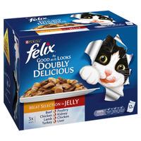 Felix As Good As It Looks Pouch Cat Food Meat in Jelly 12 x 100g