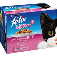 Felix Kitten Food Plaice Lamb Cod and Chicken 12 x 100g