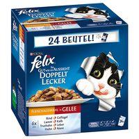 Felix As Good As It Looks Saver Pack 48 x 100g - Doubly Delicious - Meat in Jelly