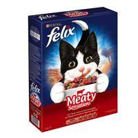 felix meaty sensations dry cat food with meat economy pack 3 x 2kg