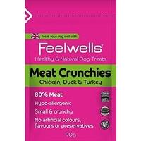 Feelwells Meat Crunchies Healthy & Natural Dog Treats 90g (Twelve Packs)