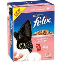 Felix Pouch Salmon In Jelly 6x100g (Pack of 5)