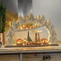 Festive LED candle arch Christmas Market