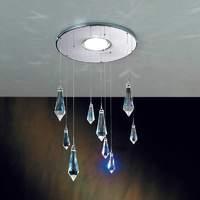 feng shui built in light chrome plated crystals