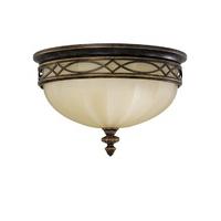 FE/DRAWINGRM/FB Drawing Room Walnut Flush Ceiling Light