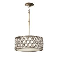 FE/LUCIA/B Lucia 3 Light Burnished Silver Ceiling Pendant
