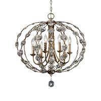 feleila6 leila 6 light burnished silver ceiling pendant