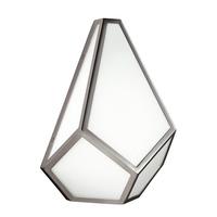 FE/DIAMOND1 Diamond 1 Light White Glass Wall Light
