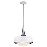 FE/HOLLOWAY/4P W Holloway 4 Light White and Steel Ceiling Pendant