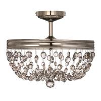 femaliasf malia 3 light semi flush light in polished nickel